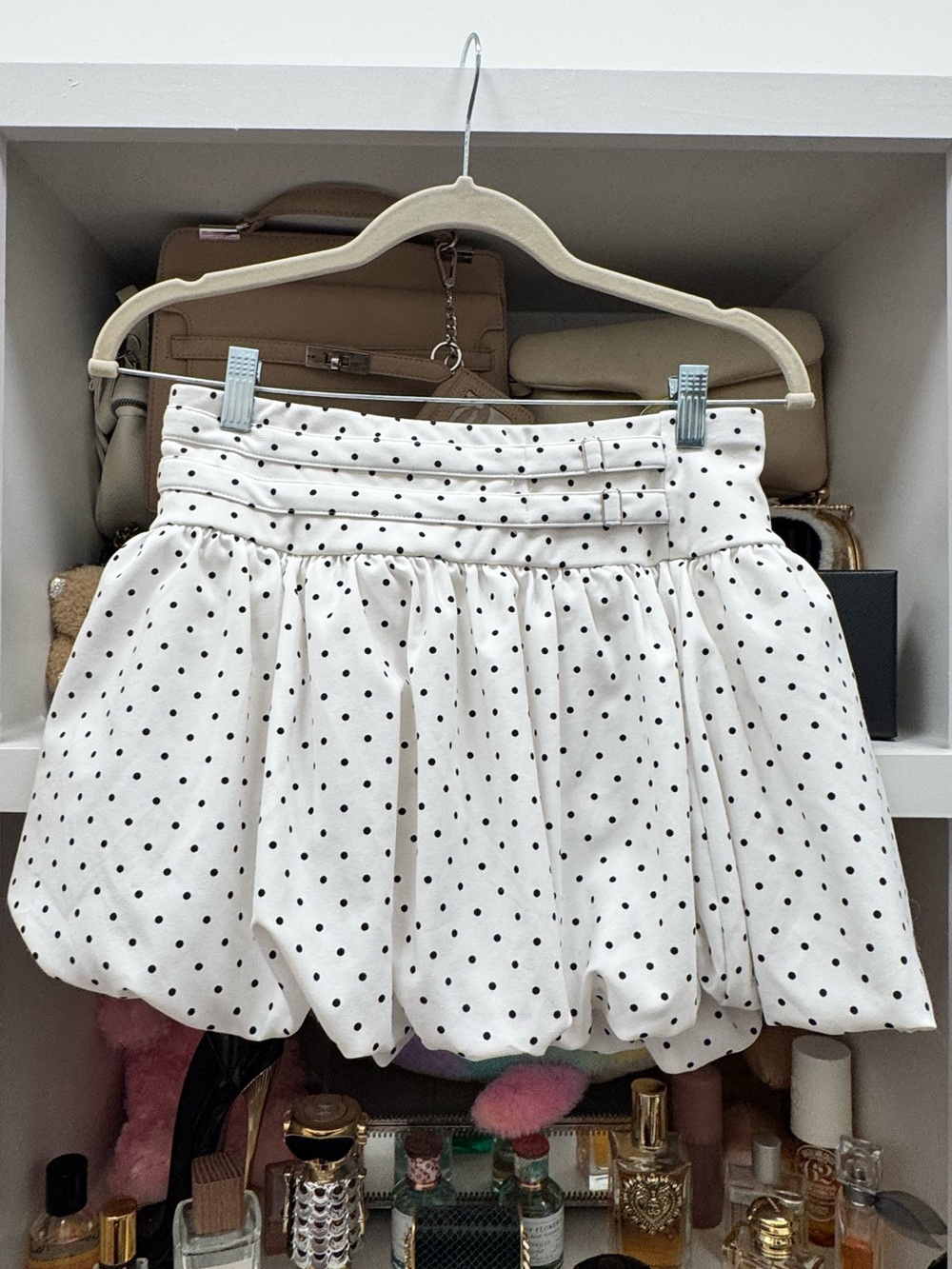 Polka Dot Bubble Skirt-Mini